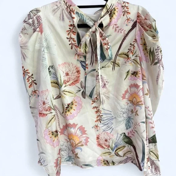 Ted Baker Silk Floral Bow-Tie Blouse - Picture 2 of 9